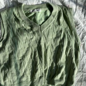 SHEIN Light Green Knit Sweater